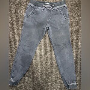 Hollister Jogger Pants Mens size Medium Blue Drawstring Elastic Waist